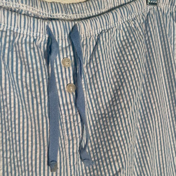Fortuna Valentino Seersucker Capri Length Pajama‎ Pants Size M - Picture 3 of 7